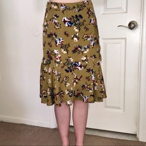 Ann Taylor Loft floral Midi Skirt